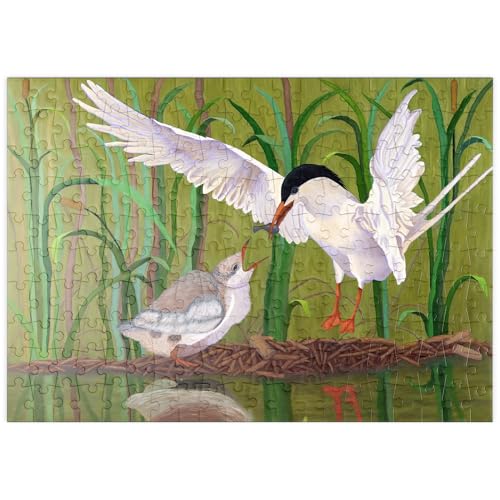 MyPuzzle Forsterseeschwalbe füttert Küken in Feuchtgebieten - Premium 200 Teile Puzzle - MyPuzzle Sonderkollektion von Puzzle Galaxy MyPuzzle Forsterseeschwalbe füttert Küken in Feuchtgebieten - Premium 200 Teile Puzzle - MyPuzzle Sonderkollektion von Puzzle Galaxy von MyPuzzle.com