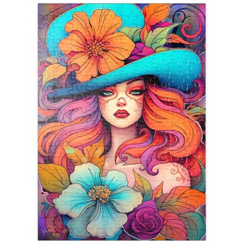 MyPuzzle Frau mit Blumenkranz und cyanfarbenem Hut - Premium 200 Teile Puzzle - MyPuzzle Sonderkollektion von Puzzle Galaxy MyPuzzle Frau mit Blumenkranz und cyanfarbenem Hut - Premium 200 Teile Puzzle - MyPuzzle Sonderkollektion von Puzzle Galaxy von MyPuzzle.com