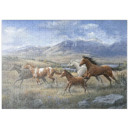 MyPuzzle Freiheit in den Bergen: Wildpferde - Premium 200 Teile Puzzle - MyPuzzle Sonderkollektion von Puzzle Galaxy MyPuzzle Freiheit in den Bergen: Wildpferde - Premium 200 Teile Puzzle - MyPuzzle Sonderkollektion von Puzzle Galaxy von MyPuzzle.com