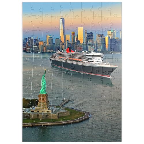 MyPuzzle Freiheitsstatue, mit Queen Mary 2 und One World Trade Center, Manhattan, New York, USA - Premium 100 Teile Puzzle - MyPuzzle Sonderkollektion von Puzzle Galaxy MyPuzzle Freiheitsstatue, mit Queen Mary 2 und One World Trade Center, Manhattan, New York, USA - Premium 100 Teile Puzzle - MyPuzzle Sonderkollektion von Puzzle Galaxy von MyPuzzle.com