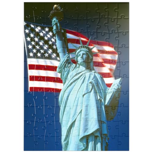MyPuzzle Freiheitsstatue mit Amerikanischen Flagge, New York City, USA - Premium 100 Teile Puzzle - MyPuzzle Sonderkollektion von Puzzle Galaxy MyPuzzle Freiheitsstatue mit Amerikanischen Flagge, New York City, USA - Premium 100 Teile Puzzle - MyPuzzle Sonderkollektion von Puzzle Galaxy von MyPuzzle.com