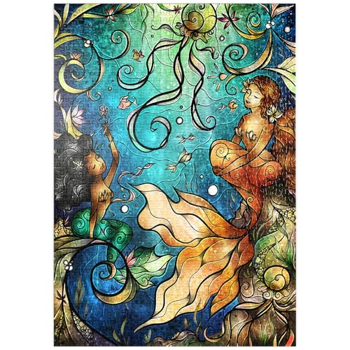 MyPuzzle Freunde unter dem Meer – Buntglasfenster - Mandie Manzano - Premium 1000 Teile Puzzle - MyPuzzle Sonderkollektion von Tate & Co Puzzles MyPuzzle Freunde unter dem Meer – Buntglasfenster - Mandie Manzano - Premium 1000 Teile Puzzle - MyPuzzle Sonderkollektion von Tate & Co Puzzles von MyPuzzle.com