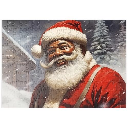 MyPuzzle Fröhlicher Weihnachtsmann im Winterwunderland - Premium 200 Teile Puzzle - MyPuzzle Sonderkollektion von Puzzle Galaxy von MyPuzzle.com