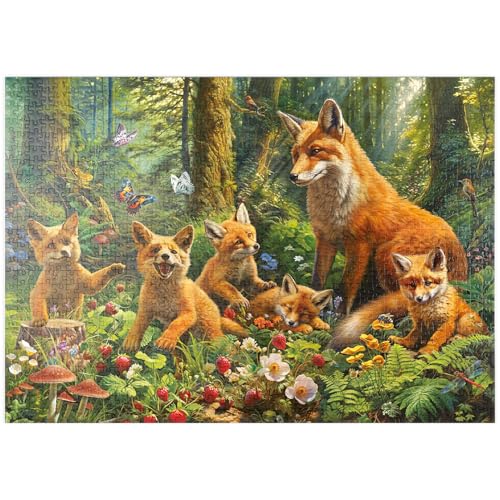 MyPuzzle Fuchsfamilie im Zauberwald - Premium 1000 Teile Puzzle - MyPuzzle Sonderkollektion von Puzzle Galaxy MyPuzzle Fuchsfamilie im Zauberwald - Premium 1000 Teile Puzzle - MyPuzzle Sonderkollektion von Puzzle Galaxy von MyPuzzle.com