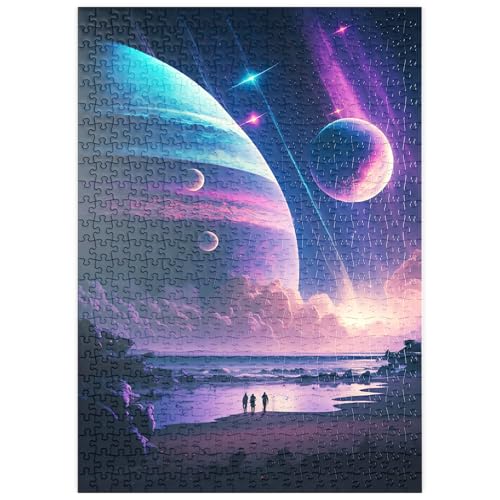 MyPuzzle Futuristische kosmische Strandszene - Premium 500 Teile Puzzle - MyPuzzle Sonderkollektion von Puzzle Galaxy von MyPuzzle.com