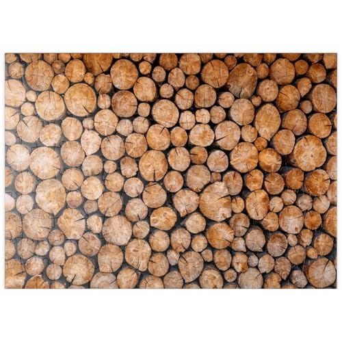 MyPuzzle Gestapelte Brennholzscheite mit natürlicher Textur - Premium 200 Teile Puzzle - MyPuzzle Sonderkollektion von Puzzle Galaxy von MyPuzzle.com