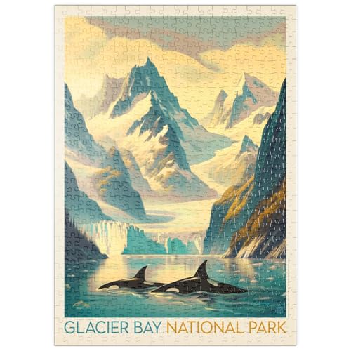 MyPuzzle Glacier Bay National Park: Gliding Orcas, Vintage Poster - Premium 500 Teile Puzzle - MyPuzzle Sonderkollektion von Anderson Design Group MyPuzzle Glacier Bay National Park: Gliding Orcas, Vintage Poster - Premium 500 Teile Puzzle - MyPuzzle Sonderkollektion von Anderson Design Group von MyPuzzle.com