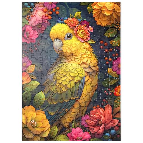 MyPuzzle Goldener Papagei mit tropischen Blüten - Premium 200 Teile Puzzle - MyPuzzle Sonderkollektion von Puzzle Galaxy MyPuzzle Goldener Papagei mit tropischen Blüten - Premium 200 Teile Puzzle - MyPuzzle Sonderkollektion von Puzzle Galaxy von MyPuzzle.com