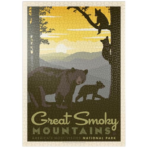 MyPuzzle Great Smoky Mountains National Park: Mama Bär & Jungtiere - Premium 1000 Teile Puzzle - MyPuzzle Sonderkollektion von Anderson Design Group MyPuzzle Great Smoky Mountains National Park: Mama Bär & Jungtiere - Premium 1000 Teile Puzzle - MyPuzzle Sonderkollektion von Anderson Design Group von MyPuzzle.com
