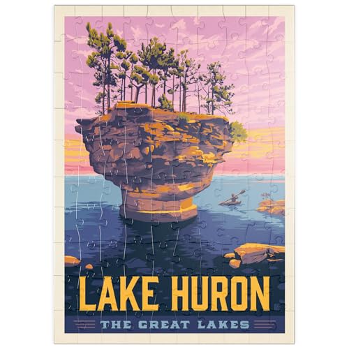 MyPuzzle Große Seen: Huronsee, Vintage-Poster - Premium 100 Teile Puzzle - MyPuzzle Sonderkollektion von Anderson Design Group MyPuzzle Große Seen: Huronsee, Vintage-Poster - Premium 100 Teile Puzzle - MyPuzzle Sonderkollektion von Anderson Design Group von MyPuzzle.com
