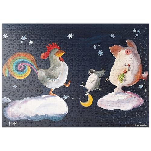 MyPuzzle In Heven - Heine DREI Freunde im Himmel - Helme Heine - Premium 500 Teile Puzzle - MyPuzzle Sonderkollektion von Heye Puzzle MyPuzzle In Heven - Heine DREI Freunde im Himmel - Helme Heine - Premium 500 Teile Puzzle - MyPuzzle Sonderkollektion von Heye Puzzle von MyPuzzle.com