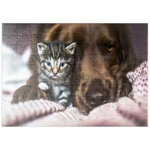 MyPuzzle Kätzchen und Hund ruhen zusammen - Premium 100 Teile Puzzle - MyPuzzle Sonderkollektion von Puzzle Galaxy MyPuzzle Kätzchen und Hund ruhen zusammen - Premium 100 Teile Puzzle - MyPuzzle Sonderkollektion von Puzzle Galaxy von MyPuzzle.com