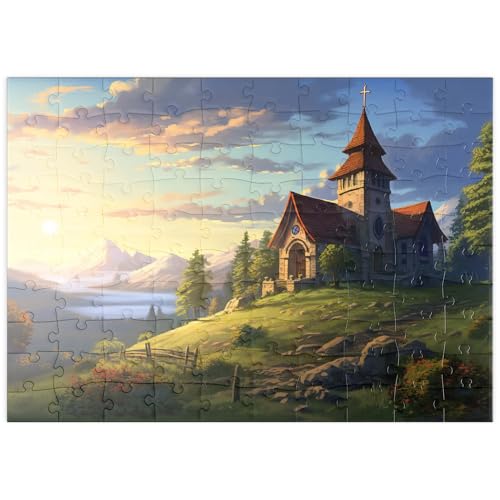 MyPuzzle Kapelle am Hang mit Sonnenuntergang in den Bergen - Premium 100 Teile Puzzle - MyPuzzle Sonderkollektion von Puzzle Galaxy MyPuzzle Kapelle am Hang mit Sonnenuntergang in den Bergen - Premium 100 Teile Puzzle - MyPuzzle Sonderkollektion von Puzzle Galaxy von MyPuzzle.com