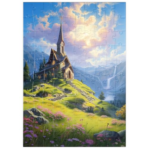 MyPuzzle Kapelle auf einem sonnenbeschienenen Berg - Premium 100 Teile Puzzle - MyPuzzle Sonderkollektion von Puzzle Galaxy MyPuzzle Kapelle auf einem sonnenbeschienenen Berg - Premium 100 Teile Puzzle - MyPuzzle Sonderkollektion von Puzzle Galaxy von MyPuzzle.com