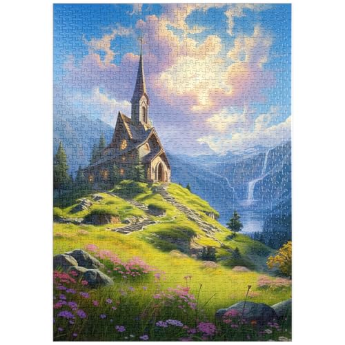 MyPuzzle Kapelle auf einem sonnenbeschienenen Berg - Premium 1000 Teile Puzzle - MyPuzzle Sonderkollektion von Puzzle Galaxy MyPuzzle Kapelle auf einem sonnenbeschienenen Berg - Premium 1000 Teile Puzzle - MyPuzzle Sonderkollektion von Puzzle Galaxy von MyPuzzle.com