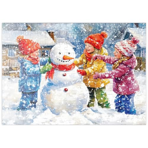 MyPuzzle Kinder dekorieren Schneemann im verschneiten Hinterhof - Premium 200 Teile Puzzle - MyPuzzle Sonderkollektion von Puzzle Galaxy MyPuzzle Kinder dekorieren Schneemann im verschneiten Hinterhof - Premium 200 Teile Puzzle - MyPuzzle Sonderkollektion von Puzzle Galaxy von MyPuzzle.com