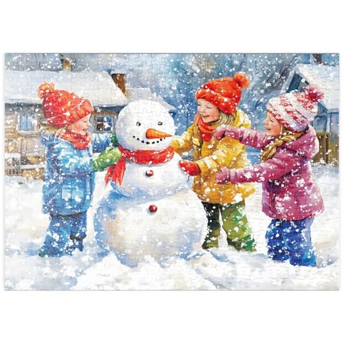 MyPuzzle Kinder dekorieren Schneemann im verschneiten Hinterhof - Premium 500 Teile Puzzle - MyPuzzle Sonderkollektion von Puzzle Galaxy MyPuzzle Kinder dekorieren Schneemann im verschneiten Hinterhof - Premium 500 Teile Puzzle - MyPuzzle Sonderkollektion von Puzzle Galaxy von MyPuzzle.com
