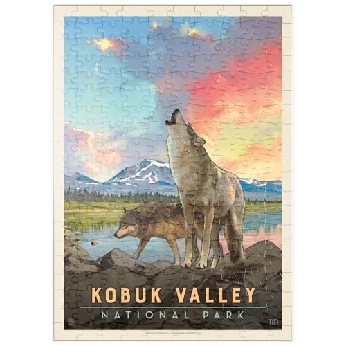 MyPuzzle Kobuk Valley National Park: Wolves, Vintage Poster - Premium 200 Teile Puzzle - MyPuzzle Sonderkollektion von Anderson Design Group von MyPuzzle.com