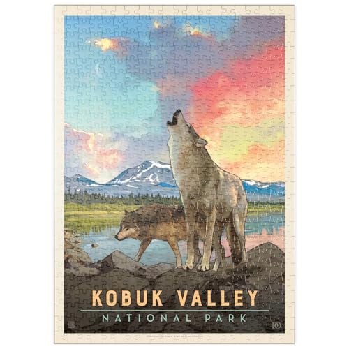 MyPuzzle Kobuk Valley National Park: Wolves, Vintage Poster - Premium 500 Teile Puzzle - MyPuzzle Sonderkollektion von Anderson Design Group MyPuzzle Kobuk Valley National Park: Wolves, Vintage Poster - Premium 500 Teile Puzzle - MyPuzzle Sonderkollektion von Anderson Design Group von MyPuzzle.com