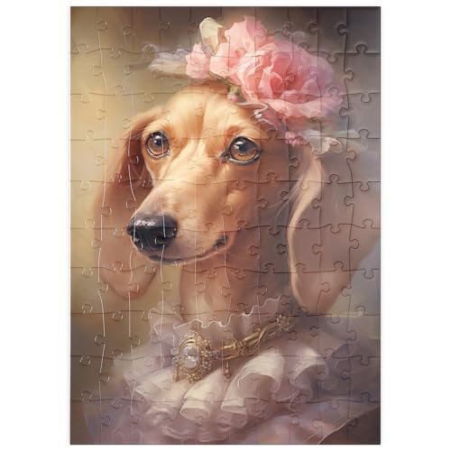 MyPuzzle Königliches viktorianisches Porträt eines Dackel - Premium 100 Teile Puzzle - MyPuzzle Sonderkollektion von Puzzle Galaxy von MyPuzzle.com