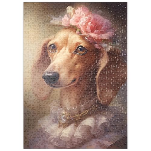 MyPuzzle Königliches viktorianisches Porträt eines Dackel - Premium 500 Teile Puzzle - MyPuzzle Sonderkollektion von Puzzle Galaxy von MyPuzzle.com
