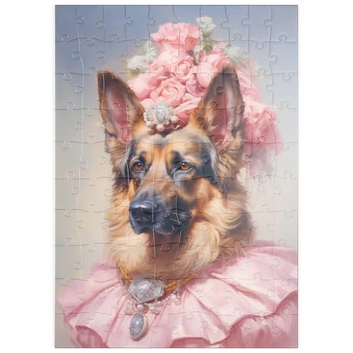 MyPuzzle Königliches viktorianisches Porträt eines Deutschen Schäferhunds - Premium 100 Teile Puzzle - MyPuzzle Sonderkollektion von Puzzle Galaxy von MyPuzzle.com