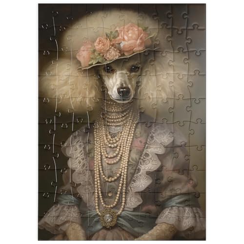 MyPuzzle Königliches viktorianisches Porträt eines Pudel - Premium 100 Teile Puzzle - MyPuzzle Sonderkollektion von Puzzle Galaxy von MyPuzzle.com