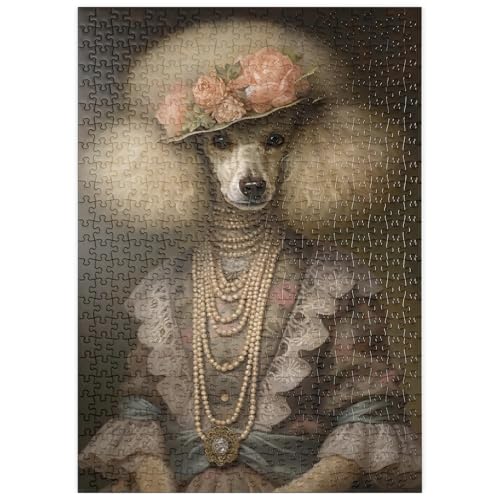 MyPuzzle Königliches viktorianisches Porträt eines Pudel - Premium 500 Teile Puzzle - MyPuzzle Sonderkollektion von Puzzle Galaxy von MyPuzzle.com