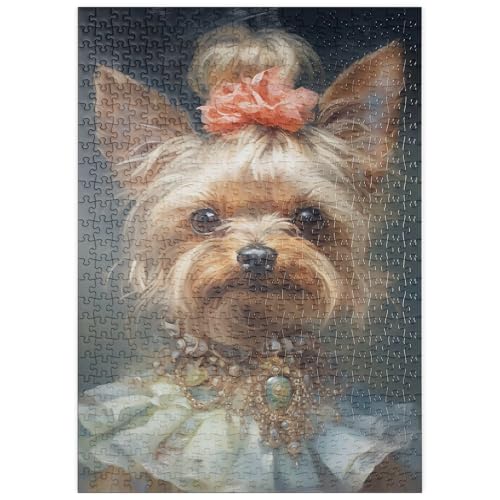 MyPuzzle Königliches viktorianisches Porträt eines Yorkshire Terrier - Premium 500 Teile Puzzle - MyPuzzle Sonderkollektion von Puzzle Galaxy von MyPuzzle.com