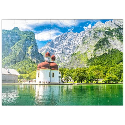 MyPuzzle Königsee mit der Bartholomew-Kirche - Premium 100 Teile Puzzle - MyPuzzle Sonderkollektion von Puzzle Galaxy von MyPuzzle.com