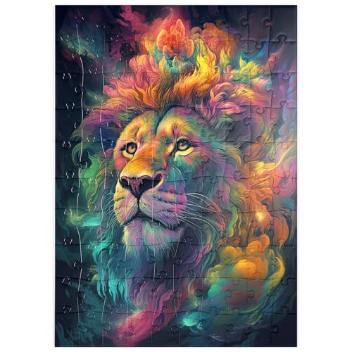 MyPuzzle Kosmischer Löwe - Premium 100 Teile Puzzle - MyPuzzle Sonderkollektion von Puzzle Galaxy von MyPuzzle.com