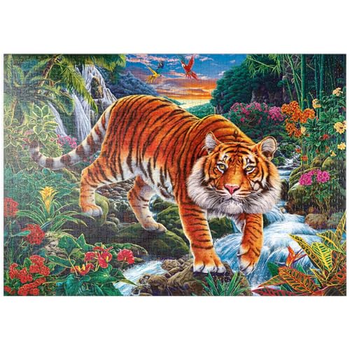 MyPuzzle Kraft und Anmut: Der Tiger im tropischen Paradies - Premium 1000 Teile Puzzle - MyPuzzle Sonderkollektion von Puzzle Galaxy MyPuzzle Kraft und Anmut: Der Tiger im tropischen Paradies - Premium 1000 Teile Puzzle - MyPuzzle Sonderkollektion von Puzzle Galaxy von MyPuzzle.com