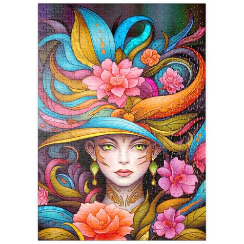 MyPuzzle Lebhafte Blumenfrau mit exotischer Eleganz - Premium 500 Teile Puzzle - MyPuzzle Sonderkollektion von Puzzle Galaxy MyPuzzle Lebhafte Blumenfrau mit exotischer Eleganz - Premium 500 Teile Puzzle - MyPuzzle Sonderkollektion von Puzzle Galaxy von MyPuzzle.com