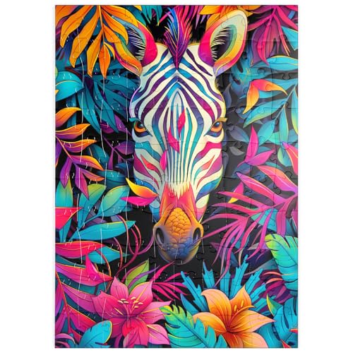 MyPuzzle Lebhaftes Zebra im tropischen Dschungel - Premium 100 Teile Puzzle - MyPuzzle Sonderkollektion von Puzzle Galaxy MyPuzzle Lebhaftes Zebra im tropischen Dschungel - Premium 100 Teile Puzzle - MyPuzzle Sonderkollektion von Puzzle Galaxy von MyPuzzle.com