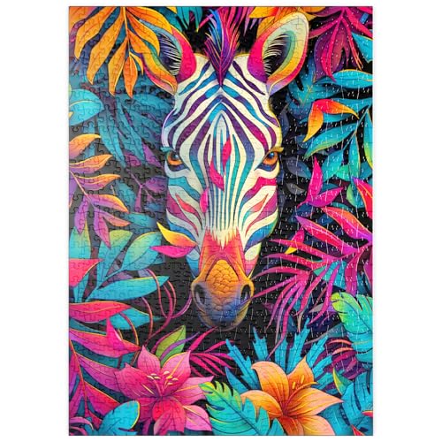 MyPuzzle Lebhaftes Zebra im tropischen Dschungel - Premium 500 Teile Puzzle - MyPuzzle Sonderkollektion von Puzzle Galaxy MyPuzzle Lebhaftes Zebra im tropischen Dschungel - Premium 500 Teile Puzzle - MyPuzzle Sonderkollektion von Puzzle Galaxy von MyPuzzle.com