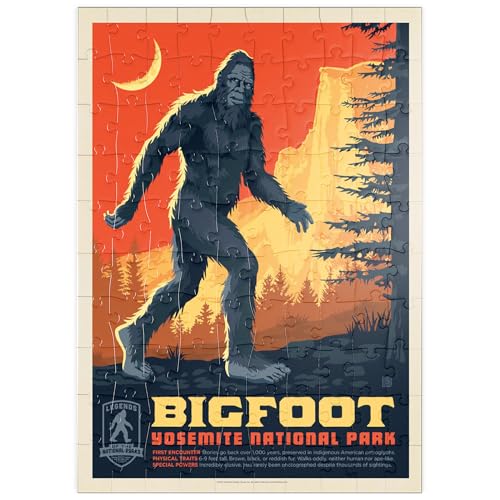 MyPuzzle Legenden der Nationalparks: Bigfoot im Yosemite - Premium 100 Teile Puzzle - MyPuzzle Sonderkollektion von Anderson Design Group von MyPuzzle.com