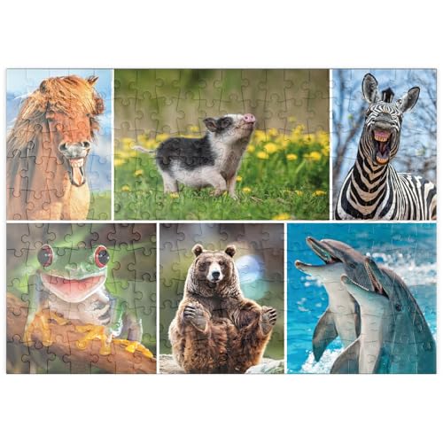 MyPuzzle Lustige Tiere - Collage No. 3 - Premium 200 Teile Puzzle - MyPuzzle Sonderkollektion von Starnberger Spiele von MyPuzzle.com