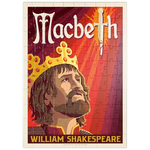 MyPuzzle Macbeth: William Shakespeare, Vintage Poster - Premium 100 Teile Puzzle - MyPuzzle Sonderkollektion von Anderson Design Group von MyPuzzle.com