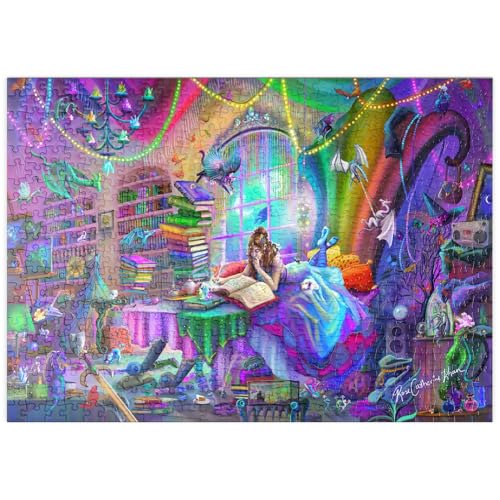 MyPuzzle Magie-Studium Regenbogen-Edition - Rose Cat Khan - Premium 500 Teile Puzzle - MyPuzzle Sonderkollektion von Tate & Co Puzzles MyPuzzle Magie-Studium Regenbogen-Edition - Rose Cat Khan - Premium 500 Teile Puzzle - MyPuzzle Sonderkollektion von Tate & Co Puzzles von MyPuzzle.com