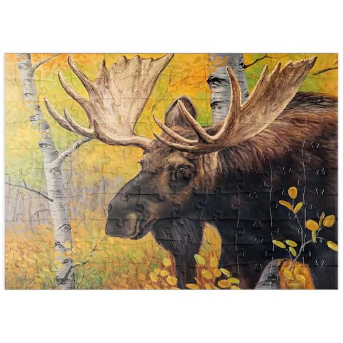 MyPuzzle Majestätischer Elchbulle im Herbstwald - Premium 100 Teile Puzzle - MyPuzzle Sonderkollektion von Puzzle Galaxy von MyPuzzle.com