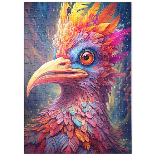 MyPuzzle Majestätischer Fantasievogel mit Buntem Gefieder - Premium 200 Teile Puzzle - MyPuzzle Sonderkollektion von Puzzle Galaxy von MyPuzzle.com
