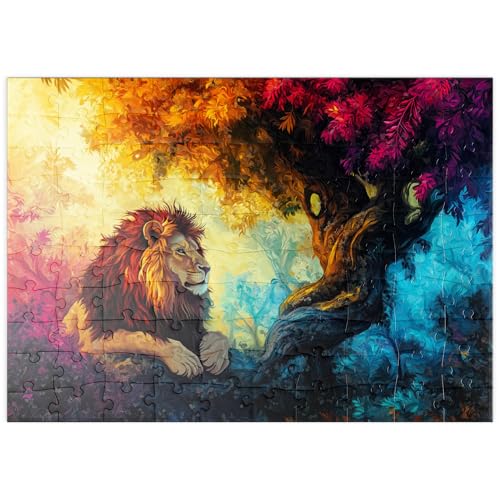 MyPuzzle Majestätischer Löwe vor magischem Baum – Farbintensive Kunst - Premium 100 Teile Puzzle - MyPuzzle Sonderkollektion von Puzzle Galaxy MyPuzzle Majestätischer Löwe vor magischem Baum – Farbintensive Kunst - Premium 100 Teile Puzzle - MyPuzzle Sonderkollektion von Puzzle Galaxy von MyPuzzle.com