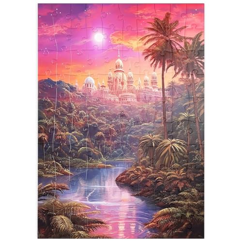 MyPuzzle Majestätischer Palast im üppigen Dschungel unter einem mystischen Mond - Premium 100 Teile Puzzle - MyPuzzle Sonderkollektion von Puzzle Galaxy MyPuzzle Majestätischer Palast im üppigen Dschungel unter einem mystischen Mond - Premium 100 Teile Puzzle - MyPuzzle Sonderkollektion von Puzzle Galaxy von MyPuzzle.com