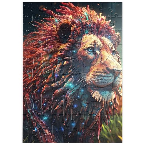 MyPuzzle Majestätischer kybernetischer Löwe - Premium 100 Teile Puzzle - MyPuzzle Sonderkollektion von Puzzle Galaxy von MyPuzzle.com