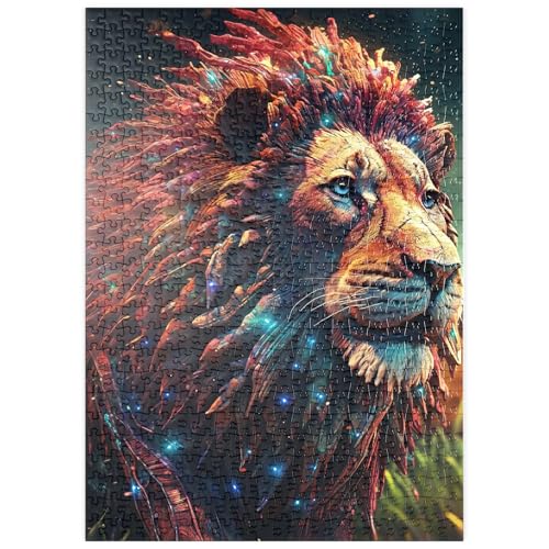 MyPuzzle Majestätischer kybernetischer Löwe - Premium 500 Teile Puzzle - MyPuzzle Sonderkollektion von Puzzle Galaxy von MyPuzzle.com