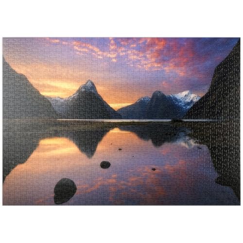 MyPuzzle Milford Sound bei Sonnenuntergang, Neuseeland - Premium 1000 Teile Puzzle - MyPuzzle Sonderkollektion von Puzzle Galaxy MyPuzzle Milford Sound bei Sonnenuntergang, Neuseeland - Premium 1000 Teile Puzzle - MyPuzzle Sonderkollektion von Puzzle Galaxy von MyPuzzle.com