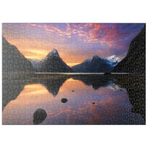 MyPuzzle Milford Sound bei Sonnenuntergang, Neuseeland - Premium 500 Teile Puzzle - MyPuzzle Sonderkollektion von Puzzle Galaxy MyPuzzle Milford Sound bei Sonnenuntergang, Neuseeland - Premium 500 Teile Puzzle - MyPuzzle Sonderkollektion von Puzzle Galaxy von MyPuzzle.com