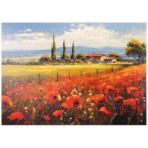 MyPuzzle Mohnfelder in der toskanischen Landschaft - Premium 1000 Teile Puzzle - MyPuzzle Sonderkollektion von Puzzle Galaxy MyPuzzle Mohnfelder in der toskanischen Landschaft - Premium 1000 Teile Puzzle - MyPuzzle Sonderkollektion von Puzzle Galaxy von MyPuzzle.com