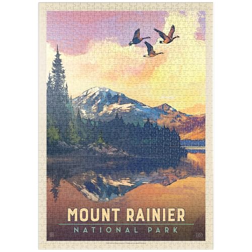MyPuzzle Mount Rainier National Park: Daybreak, Vintage Poster - Premium 1000 Teile Puzzle - MyPuzzle Sonderkollektion von Anderson Design Group MyPuzzle Mount Rainier National Park: Daybreak, Vintage Poster - Premium 1000 Teile Puzzle - MyPuzzle Sonderkollektion von Anderson Design Group von MyPuzzle.com