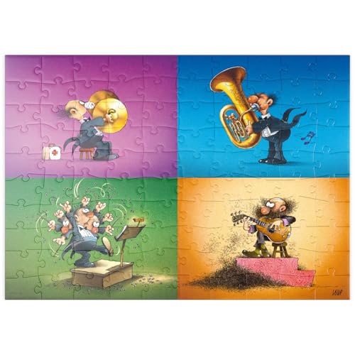 MyPuzzle Musicians - Jean-Jacques Loup - Cartoon Classics - Premium 100 Teile Puzzle - MyPuzzle Sonderkollektion von Heye Puzzle MyPuzzle Musicians - Jean-Jacques Loup - Cartoon Classics - Premium 100 Teile Puzzle - MyPuzzle Sonderkollektion von Heye Puzzle von MyPuzzle.com